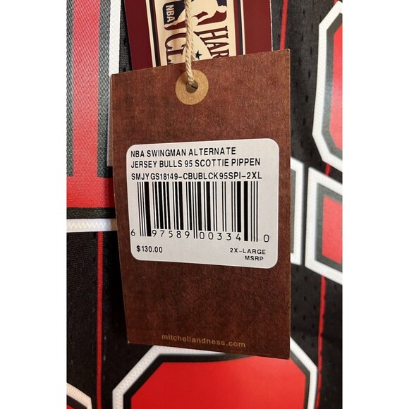 Mitchell & Ness NBA Swingman Bulls Scottie Pippen Alternate Jersey 95-96 Sz 2XL - Picture 11 of 11